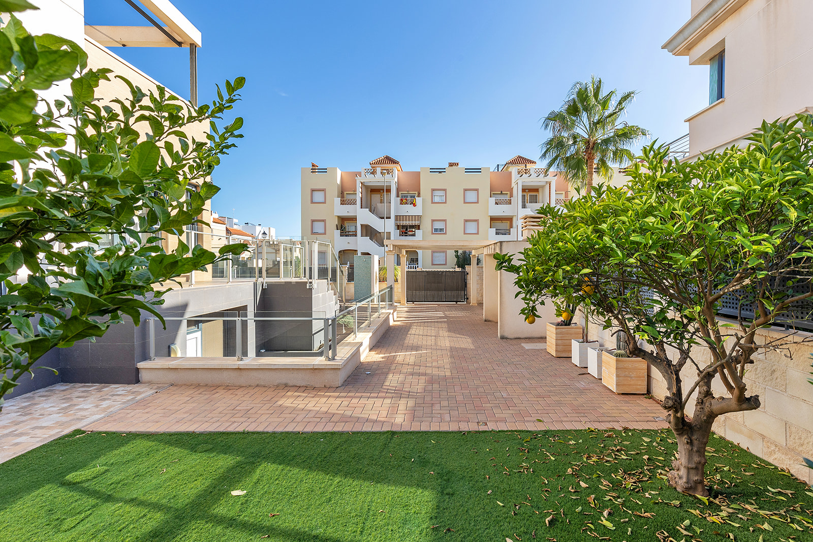 Pool area in villa for sale in Orihuela Costa