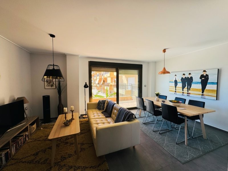 Pool area in apartment for sale in La Mata