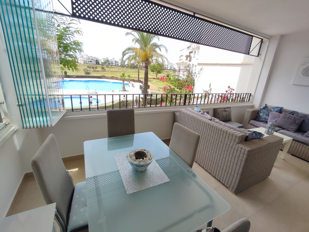 Master bedroom in apartment for sale in Hacienda Riquelme Golf Resort
