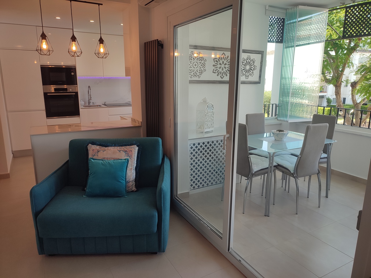 Pool area in apartment for sale in Hacienda Riquelme Golf Resort