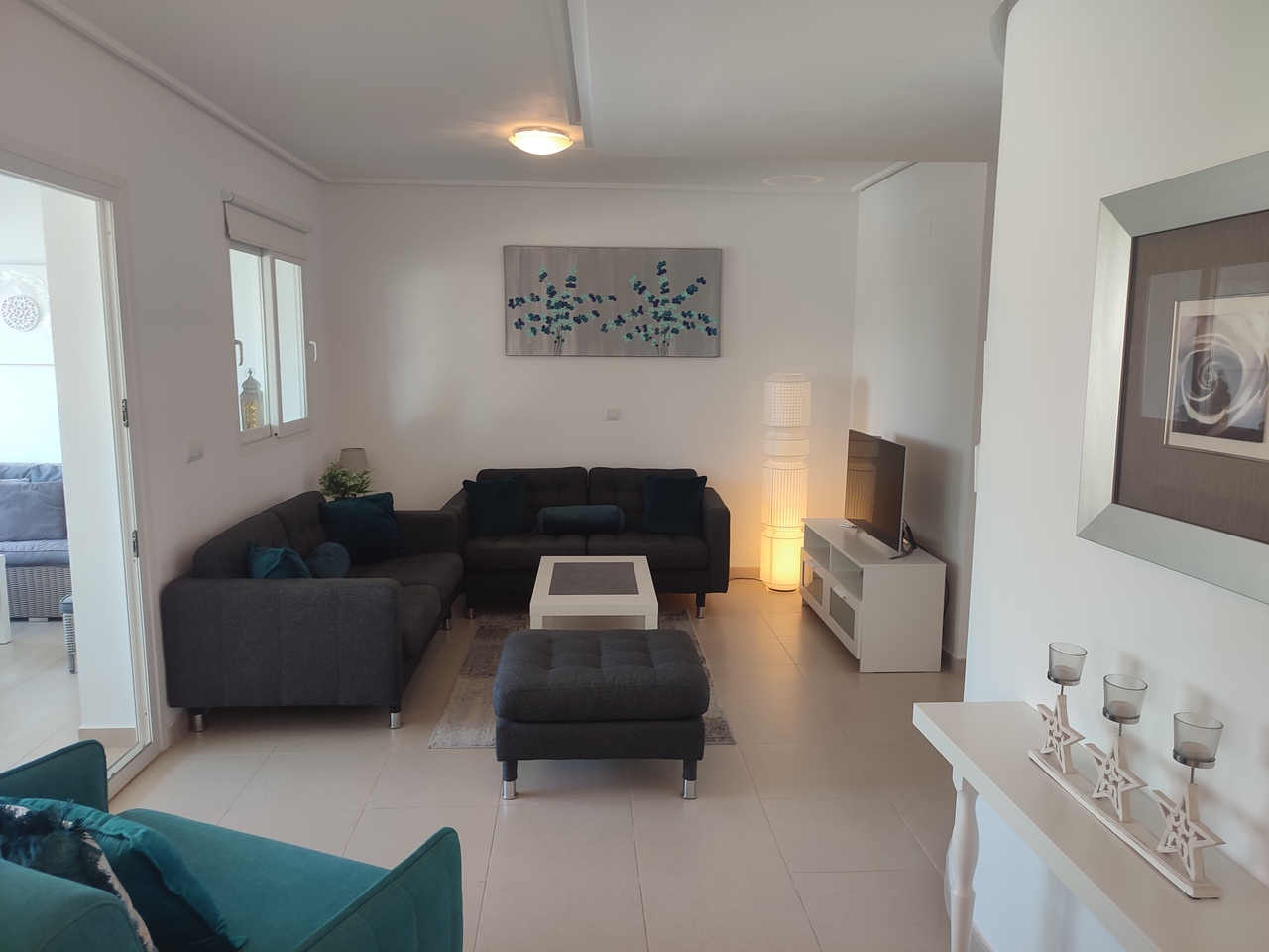 Garden in apartment for sale in Hacienda Riquelme Golf Resort