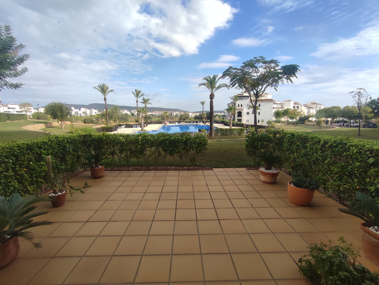 Terrace in apartment for sale in Hacienda Riquelme Golf Resort