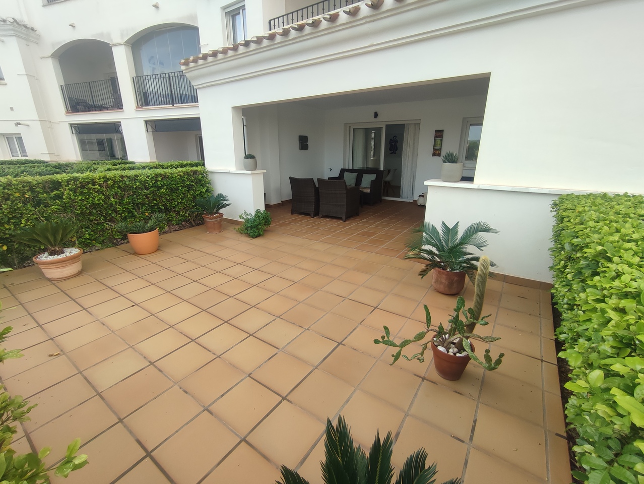 Terrace in apartment for sale in Hacienda Riquelme Golf Resort