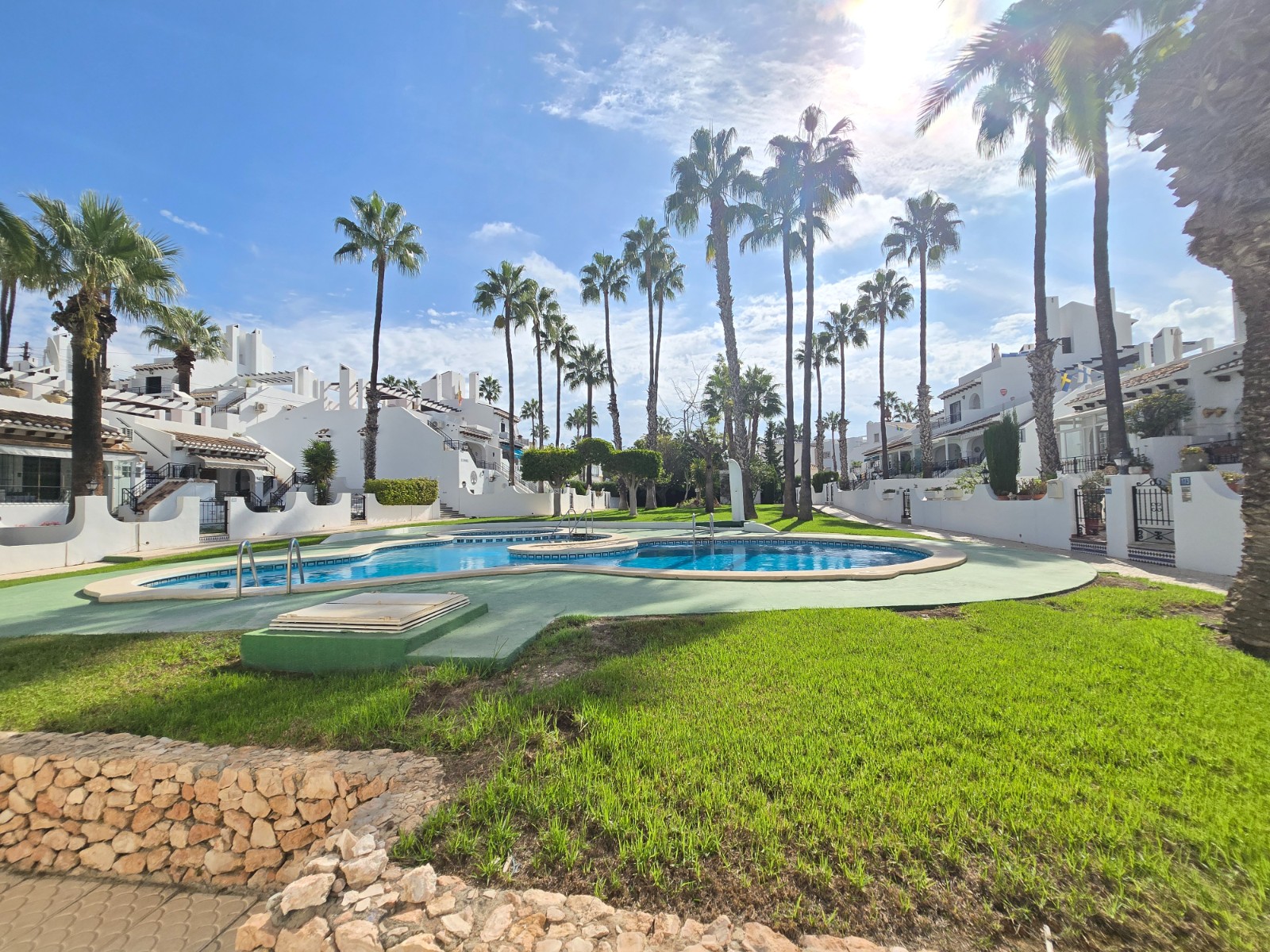 Pool area in terraced for sale in Villamartin *