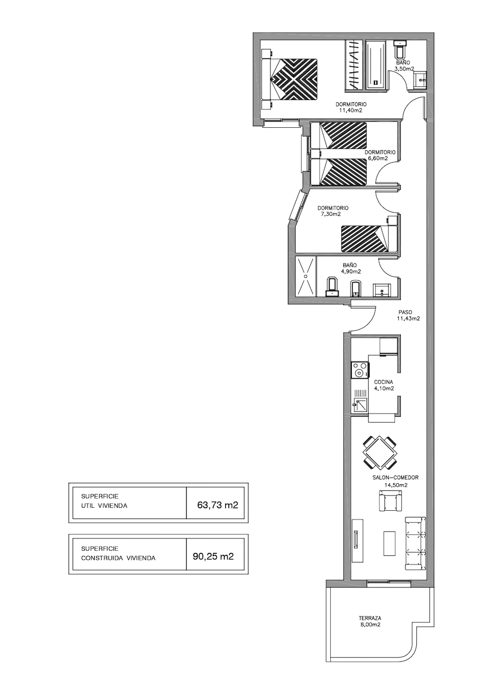 Bathroom in apartment for sale in Torrevieja