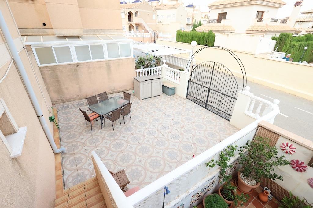 Pool area in bungalow for sale in Orihuela Costa