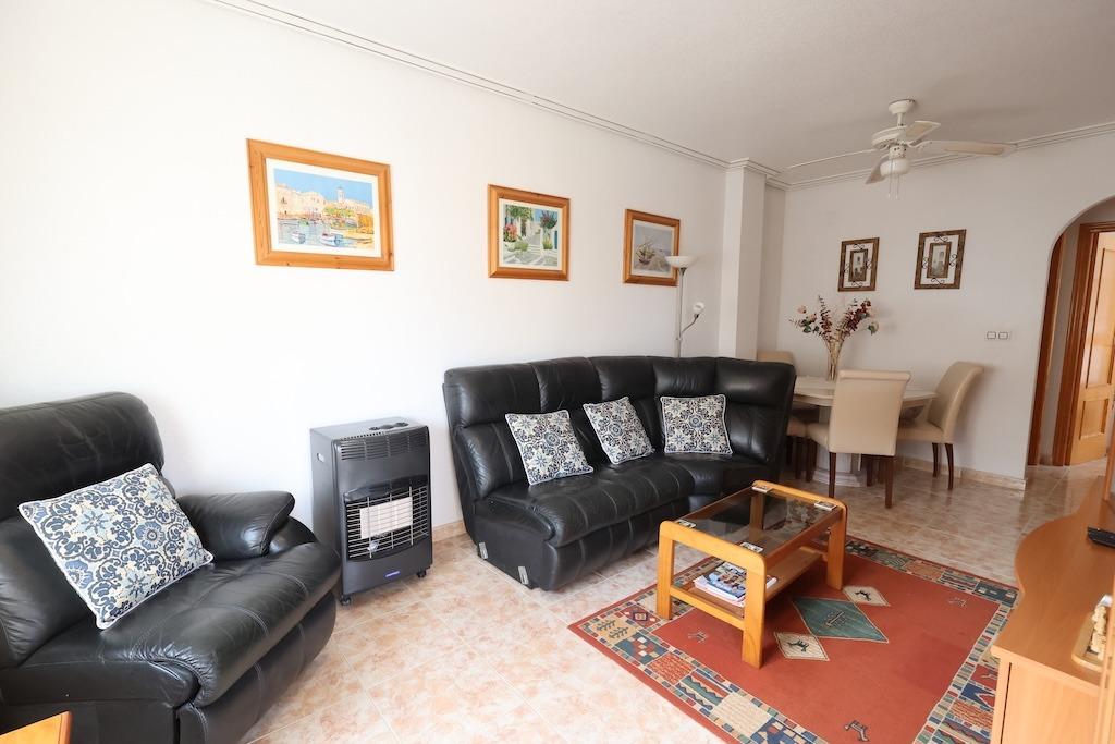Pool area in bungalow for sale in Orihuela Costa