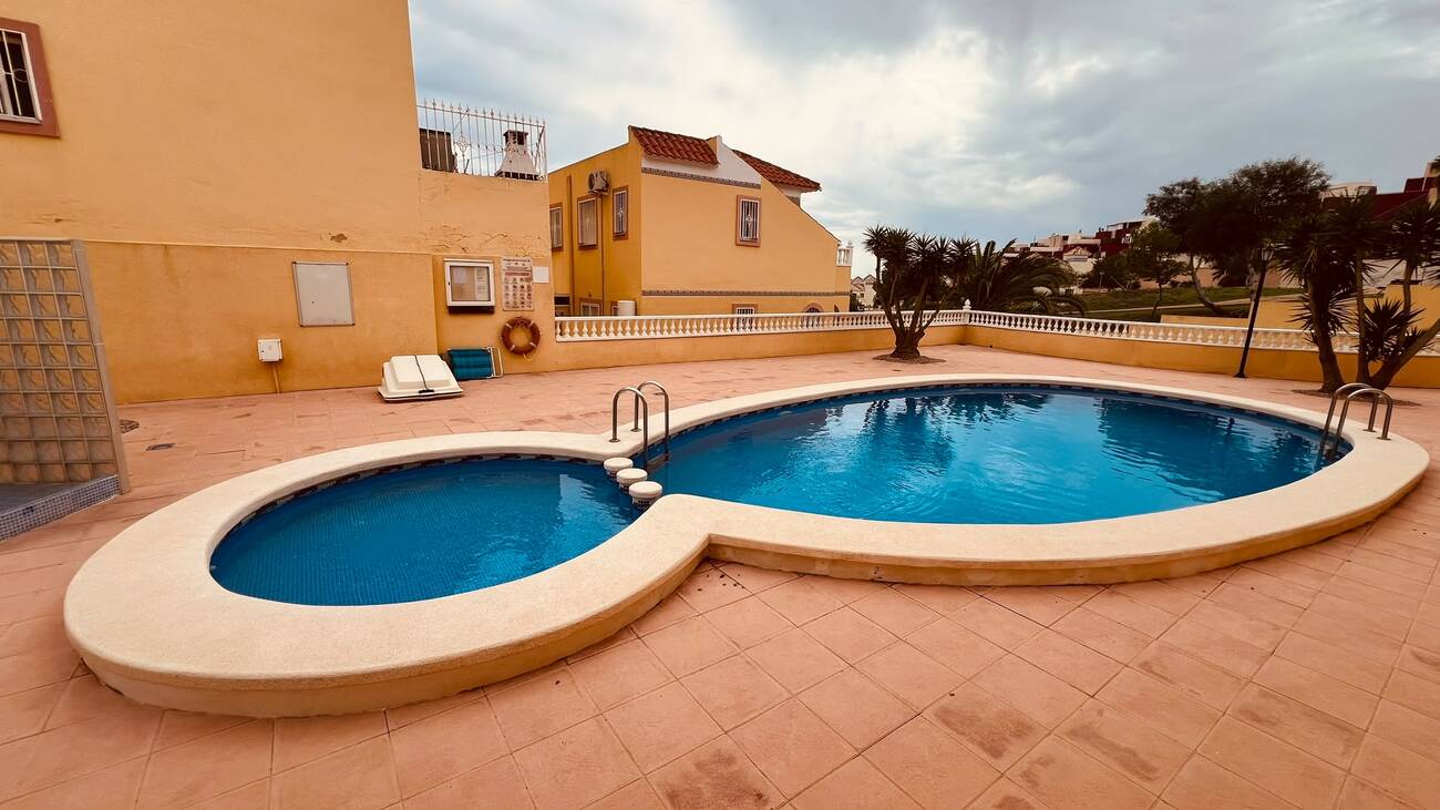 Pool area in apartment for sale in Villamartin