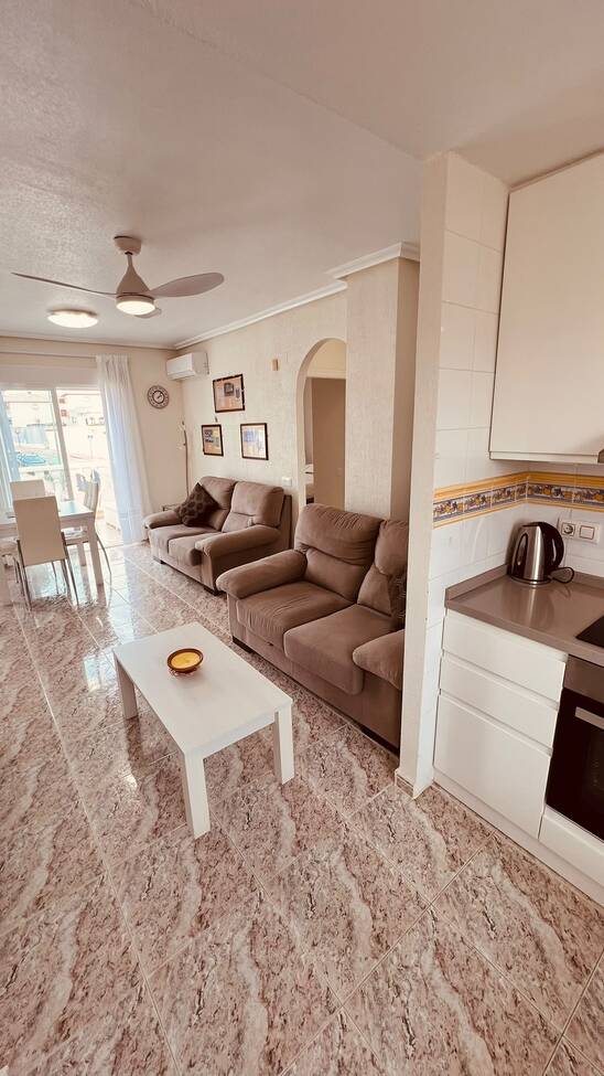 Pool area in apartment for sale in Villamartin