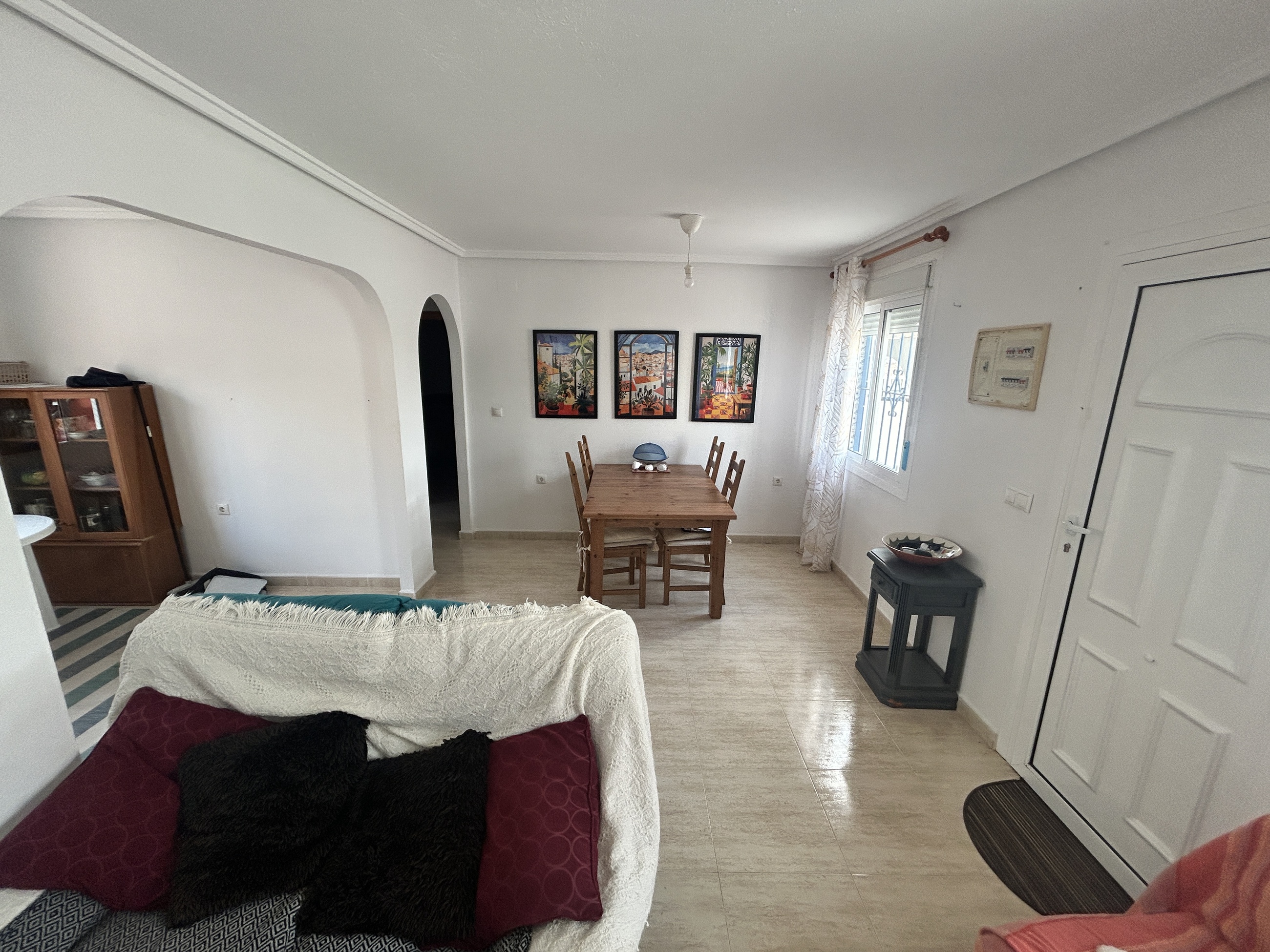 Pool area in bungalow for sale in Camposol