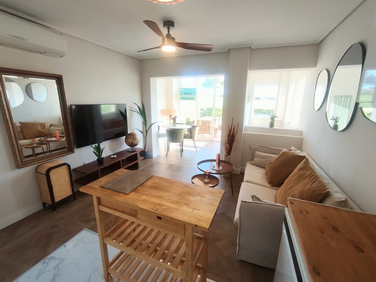 Garden in apartment for sale in Hacienda Riquelme Golf Resort